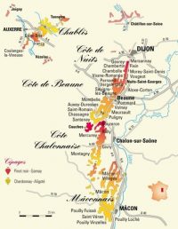 Bourgogne kaart